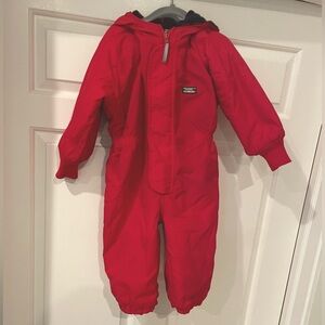 EUC Vintage LL Bean 2T kids snowsuit red with Thinsulate Made in the USA snow